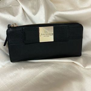 Kate Spade Nisha Primose Hill Gold and Black Bow Wallet